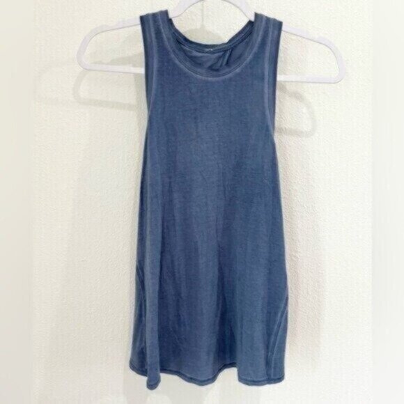 Lululemon Split Back Athletic Tank Top All Tied Up Workout Running Blue - Picture 2 of 7